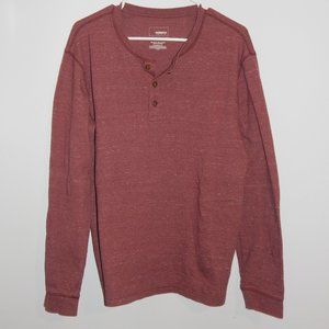 Men's Maroon Long Sleeve Shirt